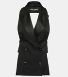 Dolce&Gabbana Double-breasted wool and silk-blend vest