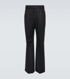 Saint Laurent Striped mid-rise wool flared pants