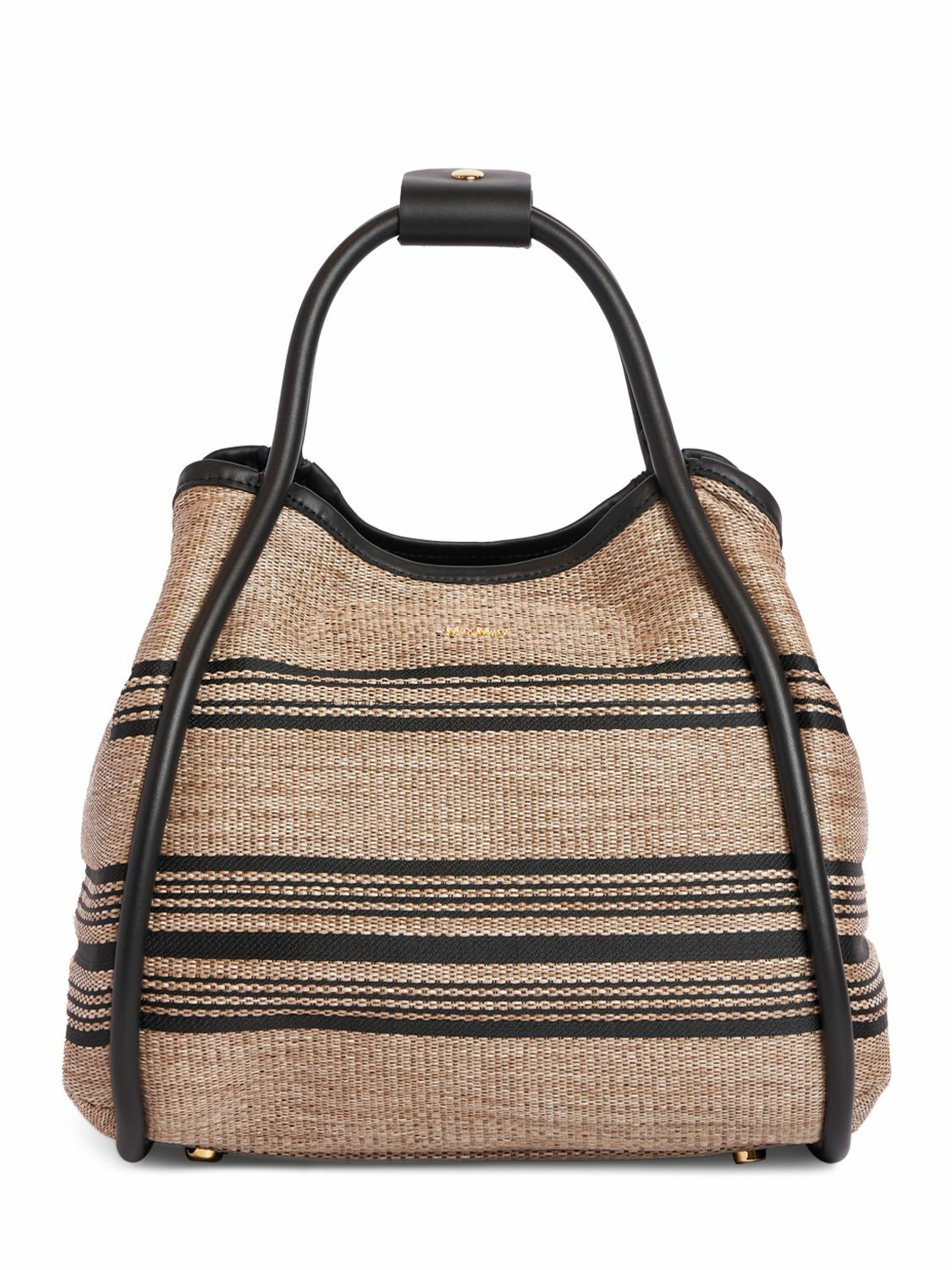 MAX MARA - Small Marine Striped Raffia Effect Bag Max Mara