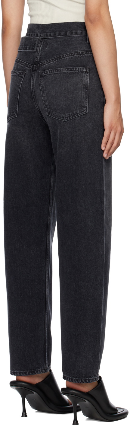 AGOLDE Black Broken Waistband Jeans
