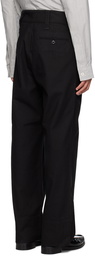 MHL by Margaret Howell Black Side Cinch Trousers