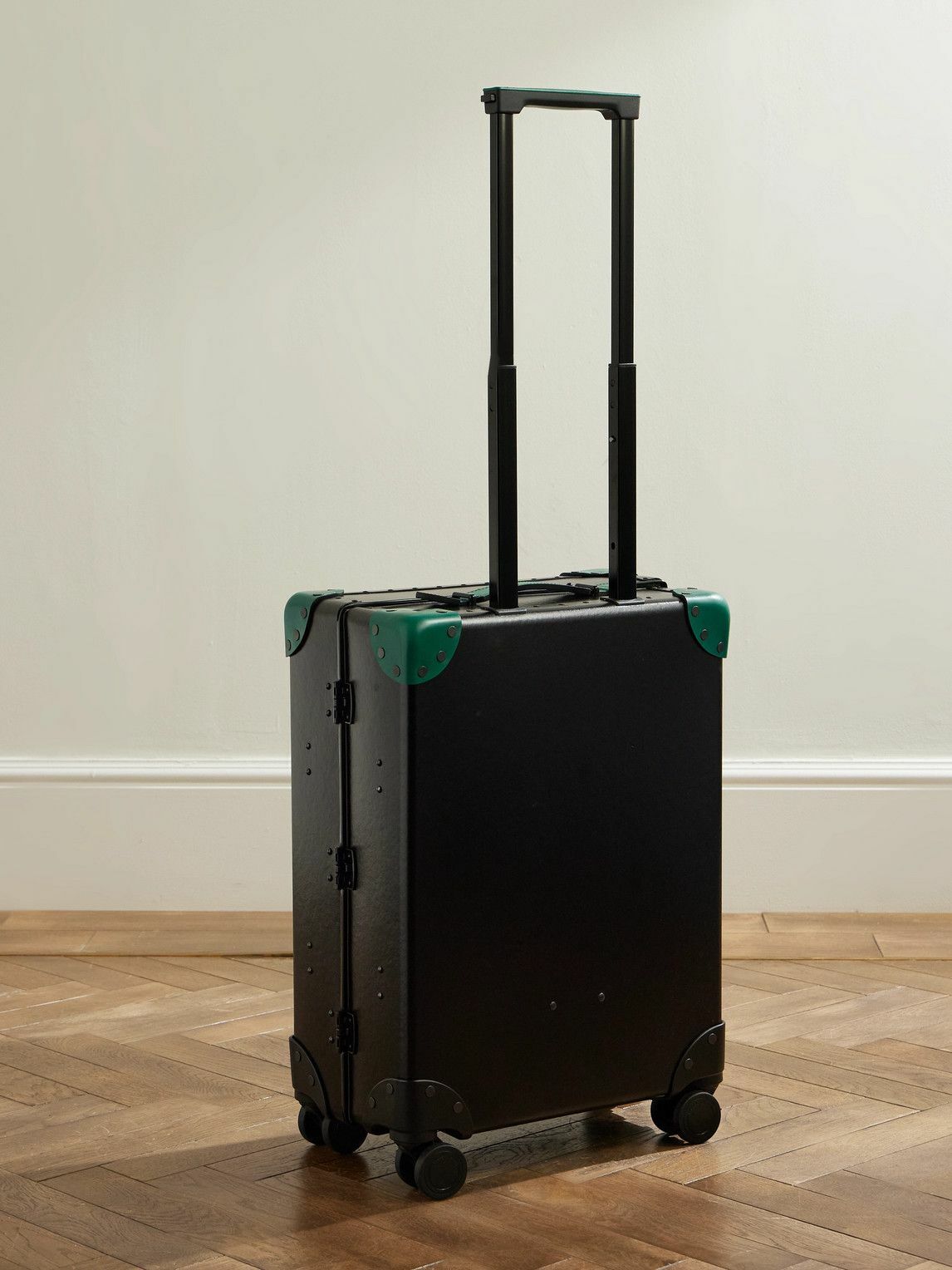 Globe-Trotter - Aston Martin F1 Limited Edition Leather-Trimmed Vulcanised Fibreboard Carry-On Suitcase