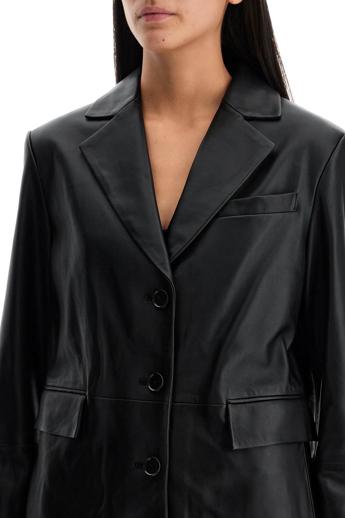 LOULOU STUDIO aldo leather blazer Black