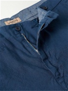 Barena - Francon Straight-Leg Linen-Blend Trousers - Blue