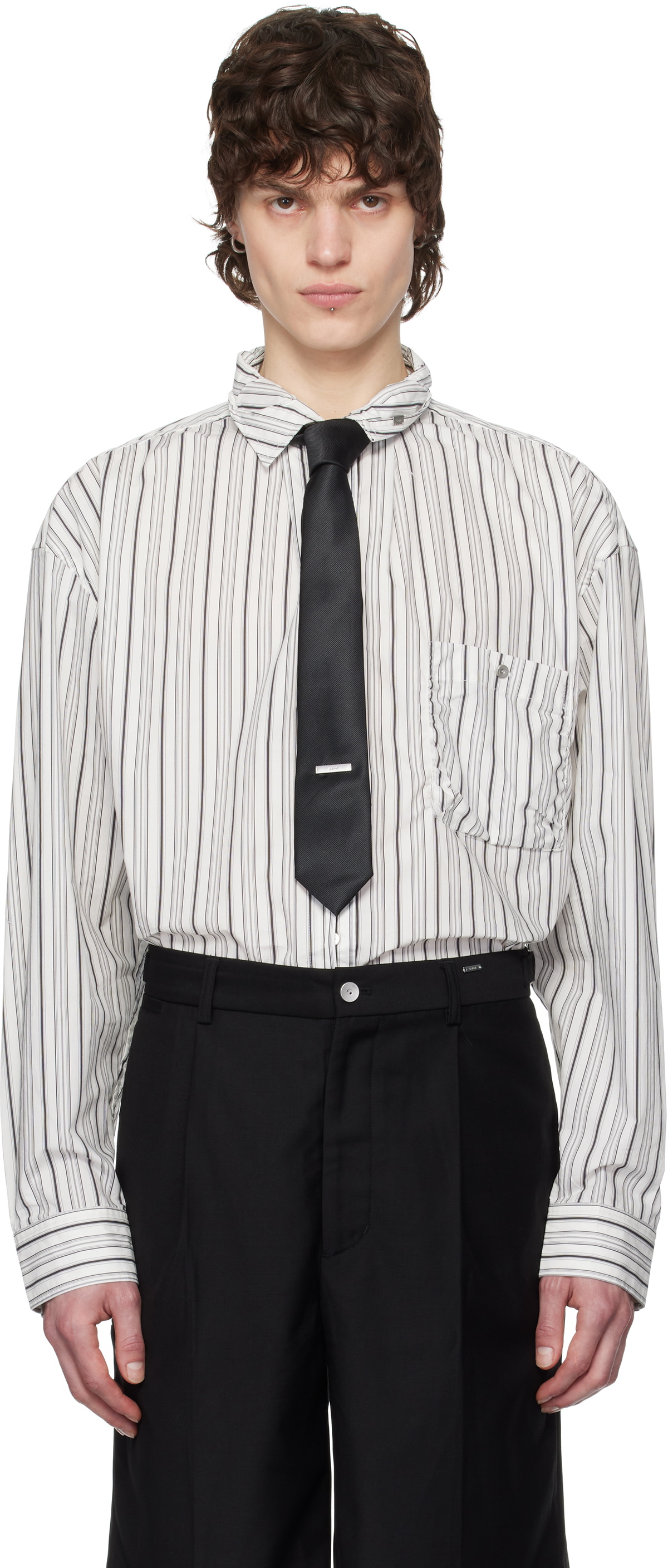 C2H4 White Lineation Recliner Shirt