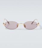 Miu Miu Logo oval sunglasses