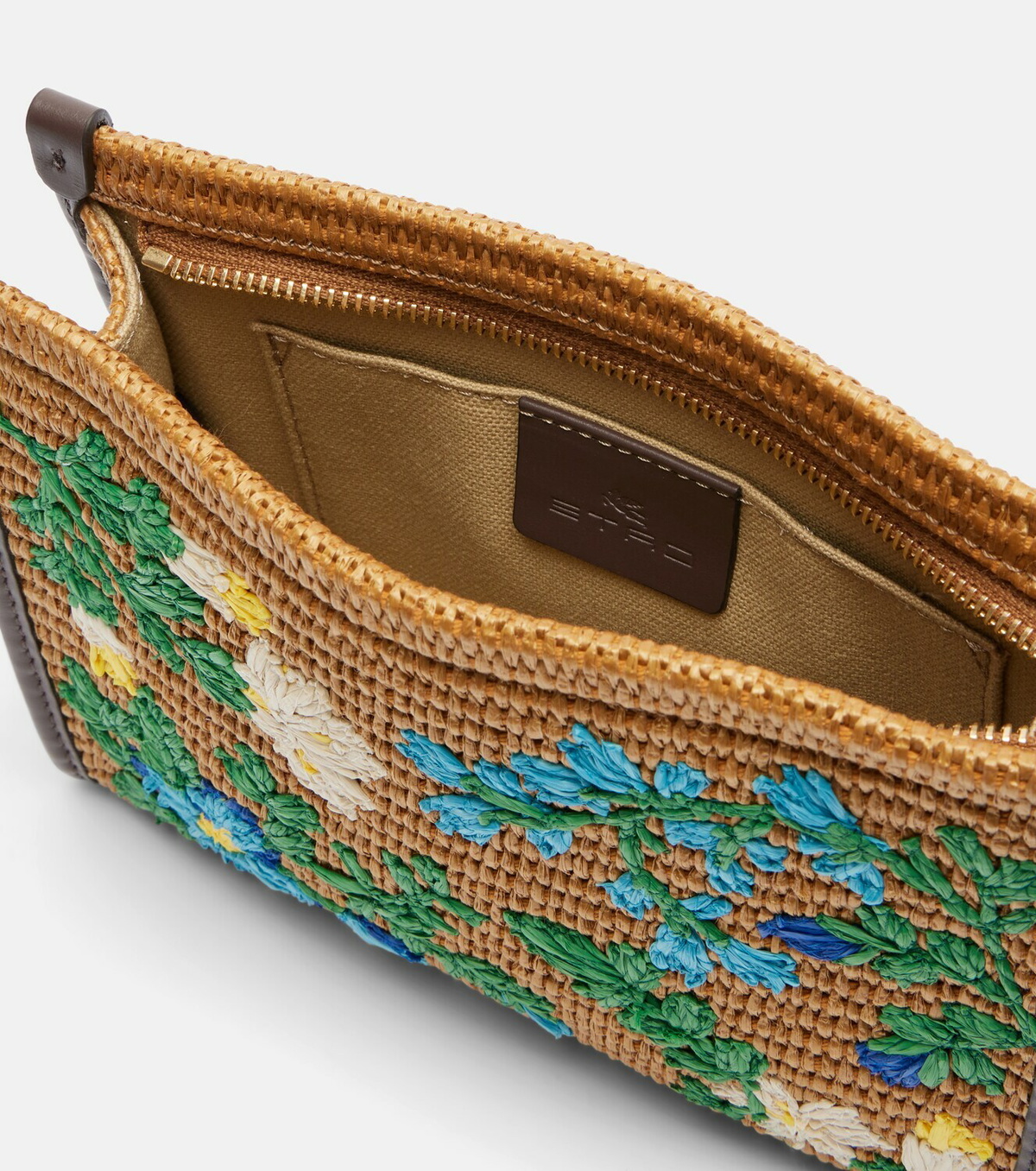 Etro Floral raffia shoulder bag