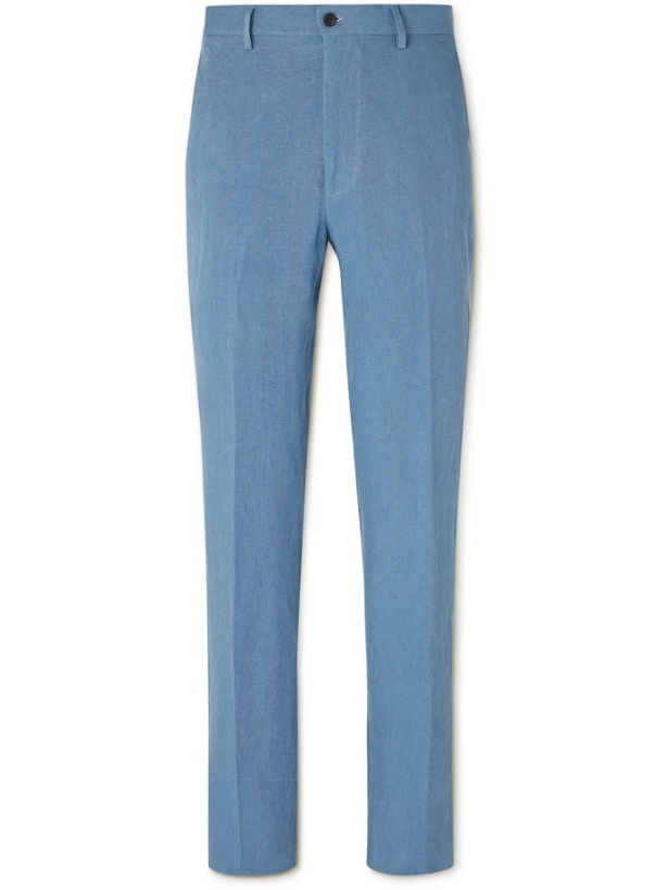 Photo: ANDERSON & SHEPPARD - Linen Trousers - Blue