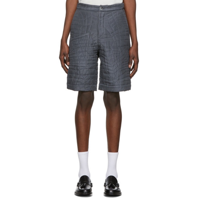 Photo: Paul Smith Grey Silk Quilted Shorts