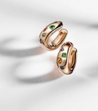 Pomellato Iconica 18k rose gold hoop earrings with gemstones