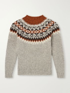 Barbour - Fair Isle Intarsia-Knit Wool Sweater - Gray