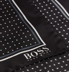 Hugo Boss - Printed Silk Pocket Square - Black