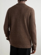 Incotex - Zanone Brushed Virgin Wool-Blend Cardigan - Brown