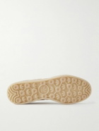 adidas Originals - Gazelle Indoor Leather and Nubuck-Trimmed Basketweave Cotton Sneakers - Brown