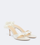 Magda Butrym Floral-appliqué satin thong sandals