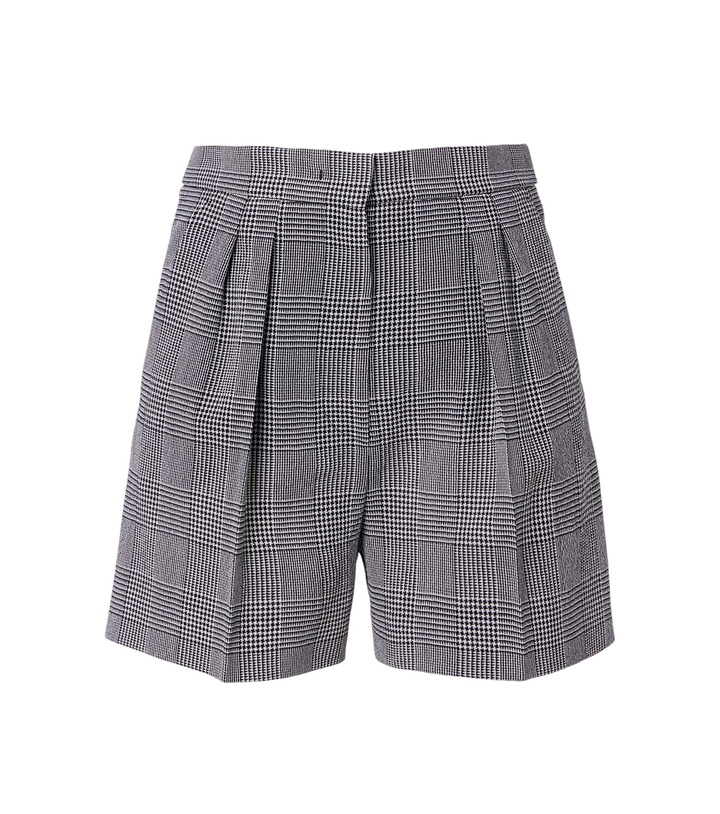 Photo: Max Mara Prince of Wales check wool crêpe shorts