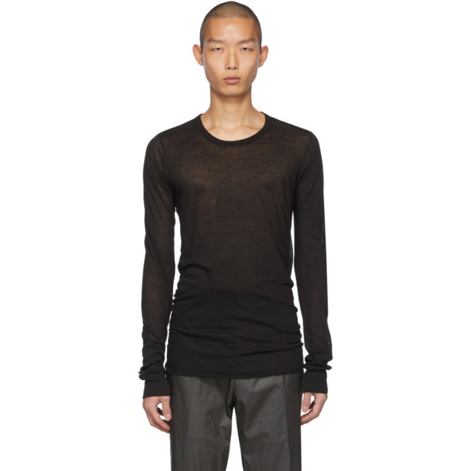 Photo: Rick Owens Black Basic Long Sleeve T-Shirt