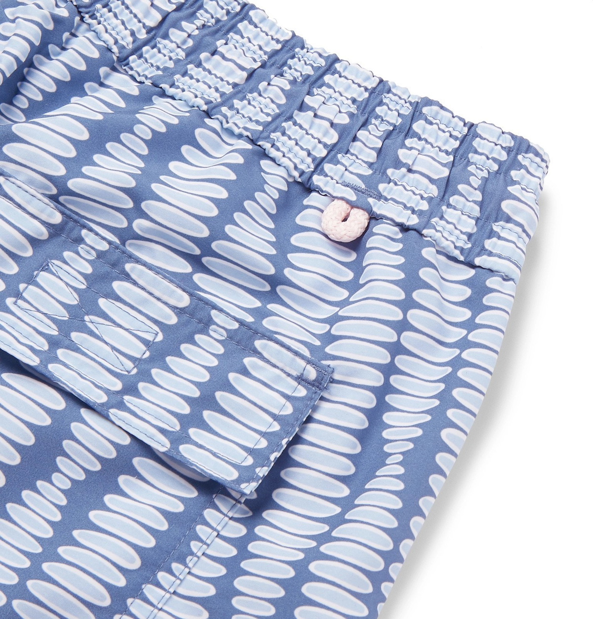 Pink House Mustique - Mid-Length Printed Swim Shorts - Blue