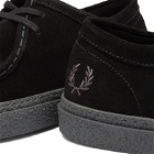 Fred Perry Men's Dawson Low Suede Shoe in Black