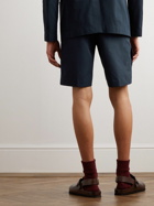 Incotex - Teknosartorial Straight-Leg Seersucker Shorts - Blue
