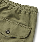 YMC - Cotton and Linen-Blend Drawstring Shorts - Green