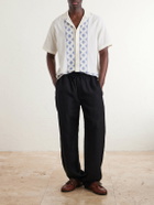 Orlebar Brown - Maitan Camp-Collar Embroidered Cotton Shirt - Neutrals