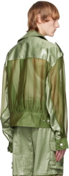 Feng Chen Wang Green Paneled Jacket