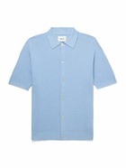 NN07 - Nolan 6577 Ribbed Cotton-Blend Shirt - Blue