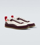 McQueen EC1 suede-trimmed leather sneakers