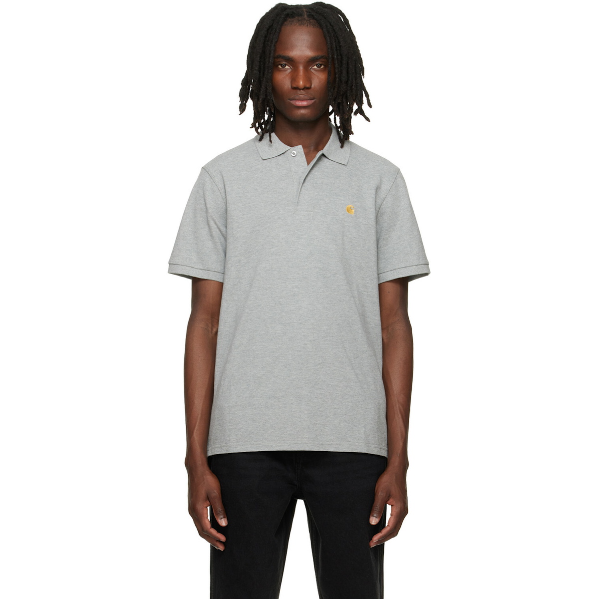 Carhartt Work In Progress Gray Chase Pique Polo