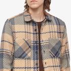 Wax London Men's Whiting Overshirt Spear Check in Navy/Multi