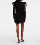 Alessandra Rich Bow-detail lace minidress