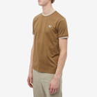 Fred Perry Men's Twin Tipped T-Shirt in Shaded Stone