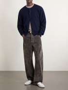 Auralee - Brushed Cashmere and Cotton-Blend Cardigan - Blue