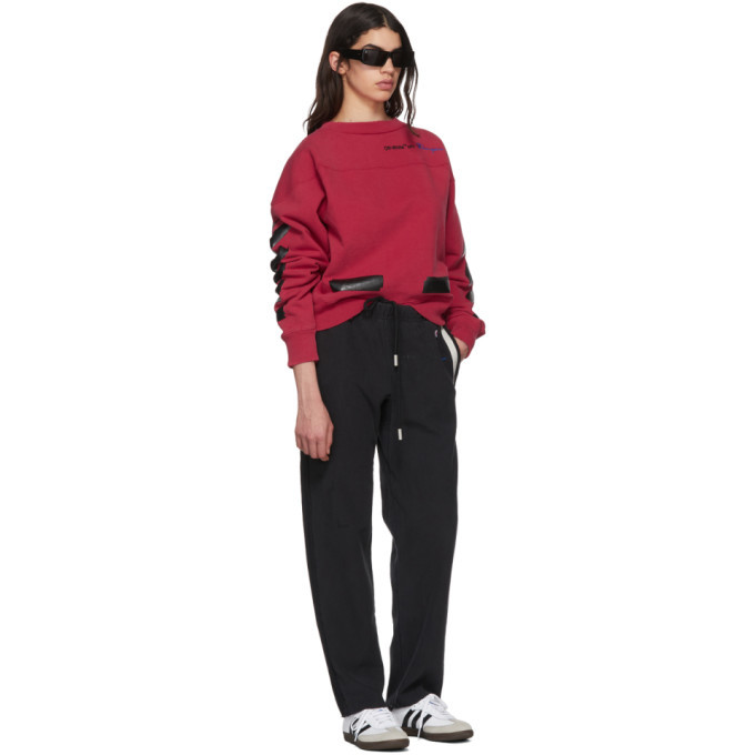 Off White Red Champion Reverse Weave Edition Crewneck Sweatshirt Off White