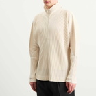 Homme Plissé Issey Miyake Men's Pleat Half Zip Through Top in Duomo Beige