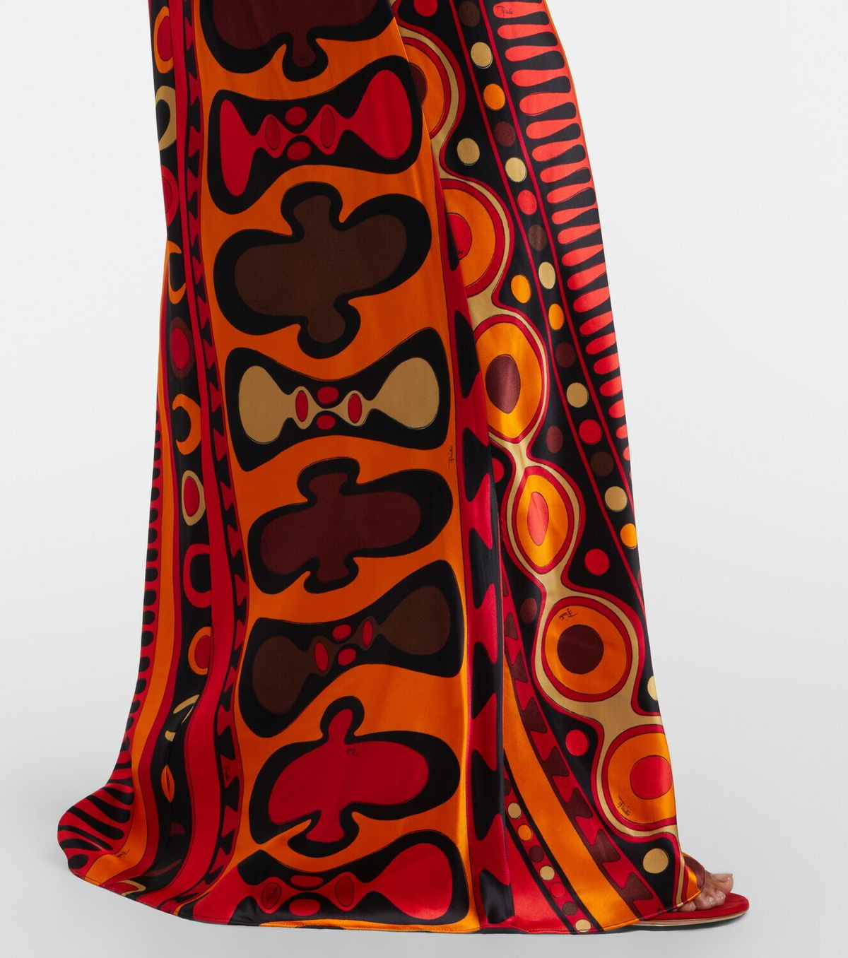 Pucci Soleil open-back satin maxi dress