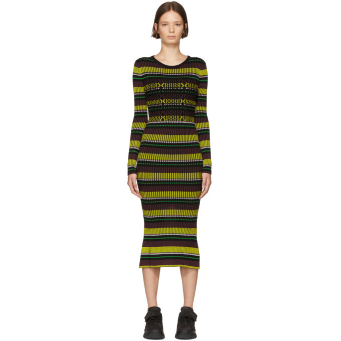 Opening Ceremony Black Striped Knit Dress