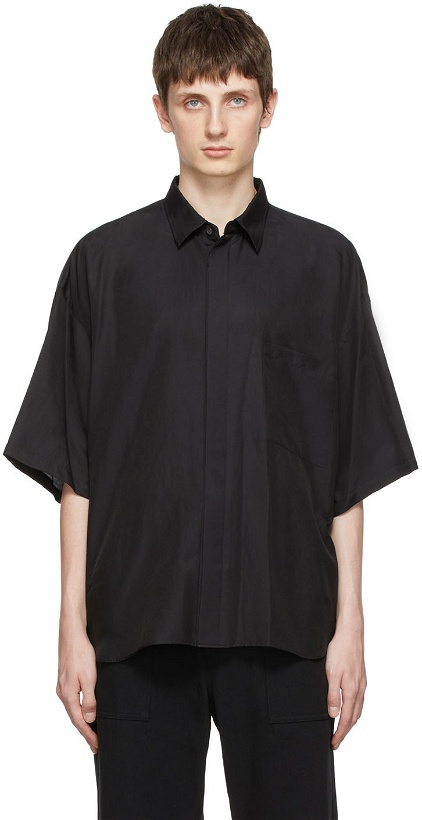 Photo: rito structure Black Cotton Shirt