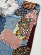 KAPITAL - Distressed Embellished Jeans - Blue