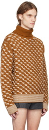 King & Tuckfield Brown Chunky Turtleneck