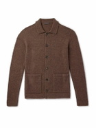 Incotex - Zanone Brushed Virgin Wool-Blend Cardigan - Brown