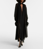 Khaite Edgar semi-sheer silk tulle midi dress
