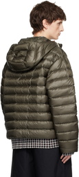 Jil Sander Khaki Hooded Down Jacket