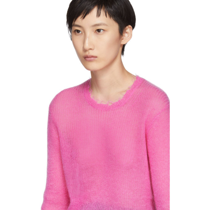 Helmut Lang Square Neck Cardigan in Lucid Pink, Blush. Size L (also in ).