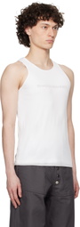 GmbH White 'Shadowbanned' Vest Tank Top