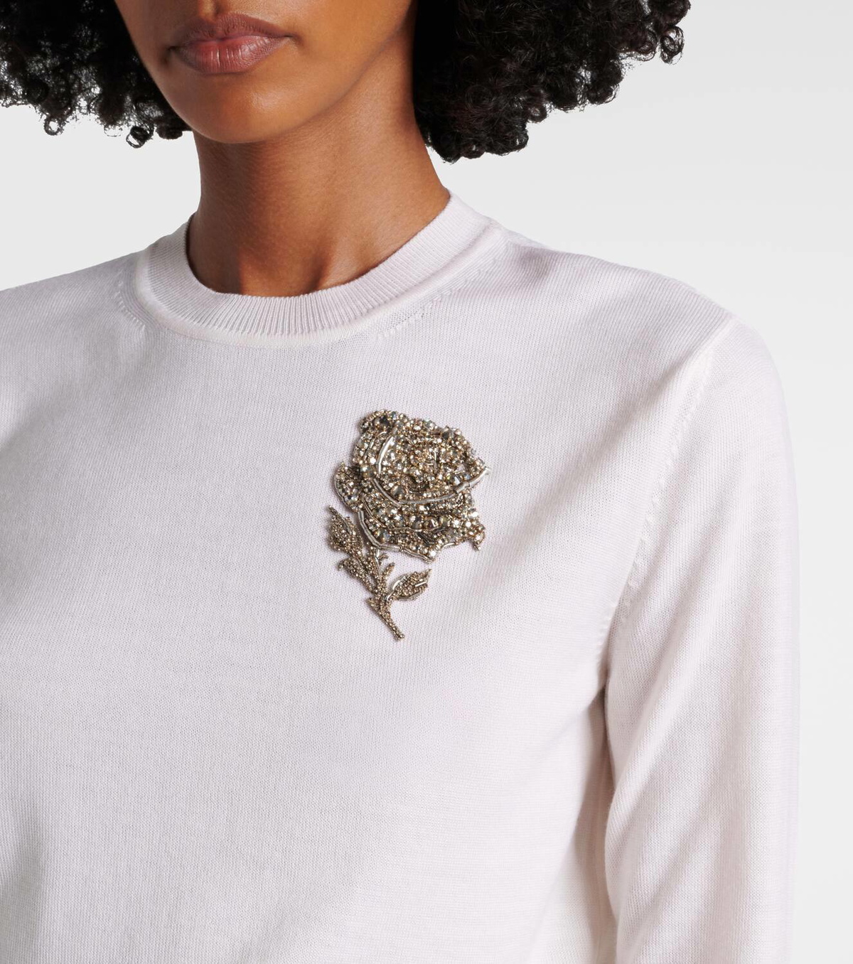 McQueen Beaded wool sweater