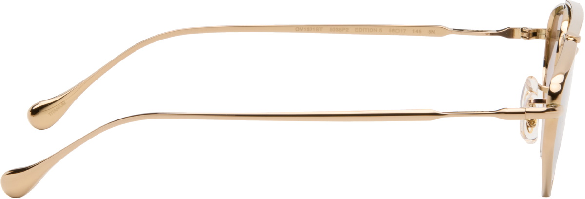 Jil Sander Gold Oliver Peoples 'Edition 5' Aviator Sunglasses