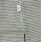 Onia - Shaun Striped Linen-Blend Polo Shirt - Green