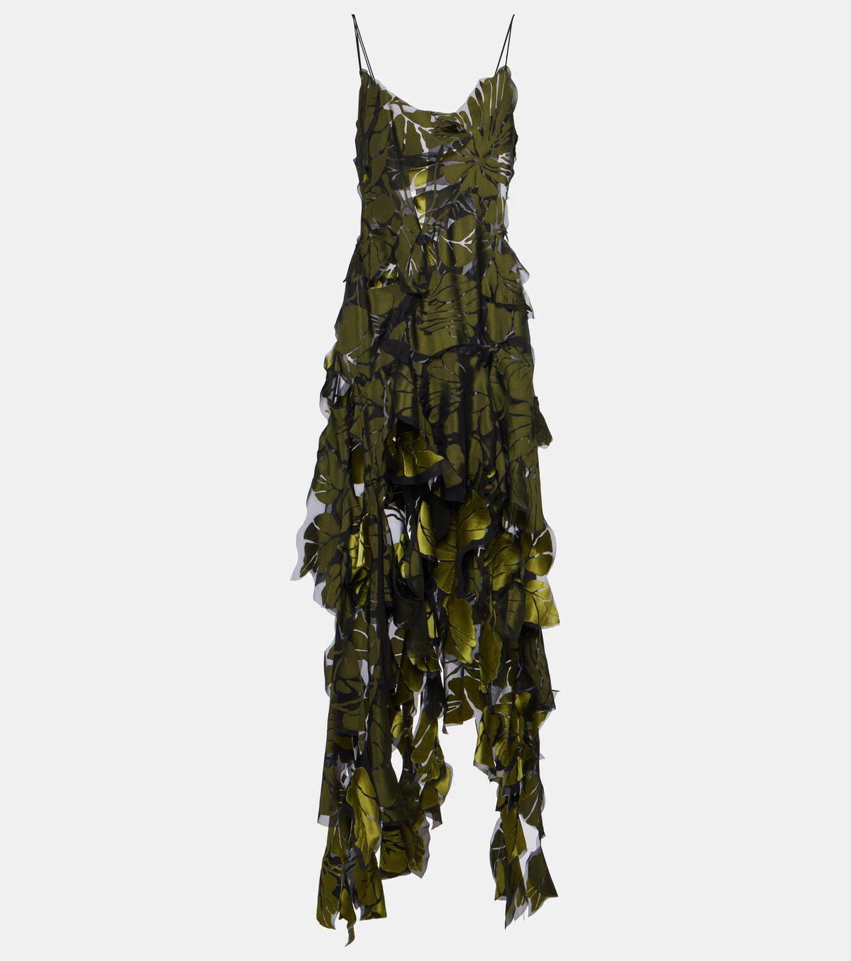 ワンピース Acne Studios Dresses Acne Studios Patchwork asymmetric midi dress Acne Studios